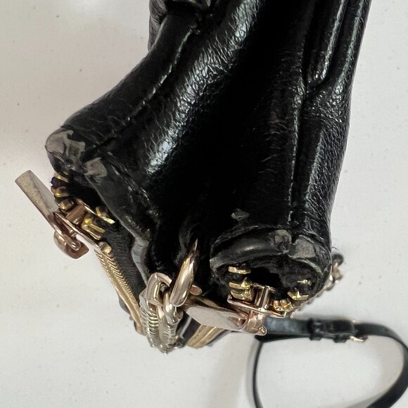 ZARA Trafaluc Black Crossbody Chain Strap Bag Handbag Purse - Picture 3 of 11